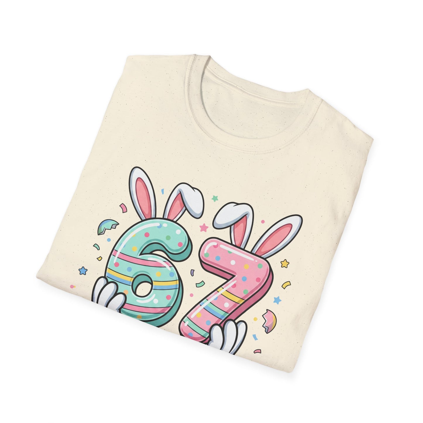 Easter 67 Bunny Numbers T-Shirt — Cute Pastel Egg Hatch Design