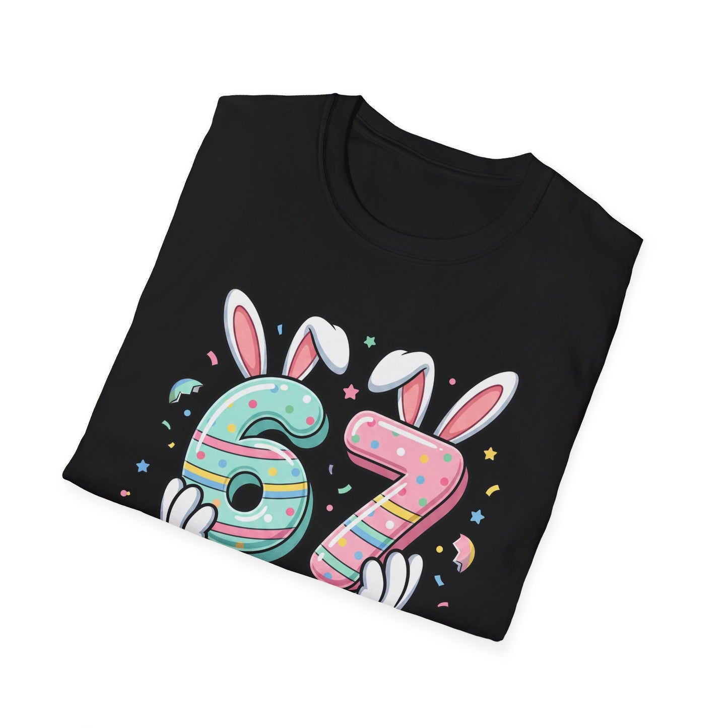 Easter 67 Bunny Numbers T-Shirt — Cute Pastel Egg Hatch Design