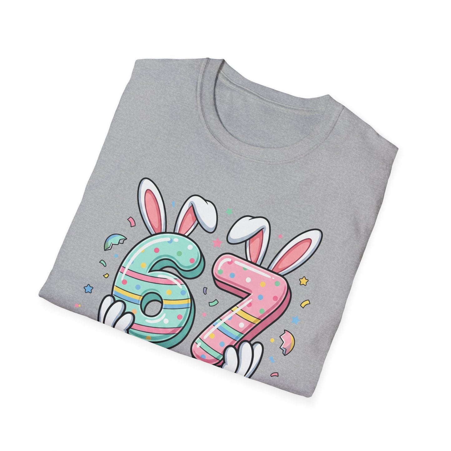 Easter 67 Bunny Numbers T-Shirt — Cute Pastel Egg Hatch Design